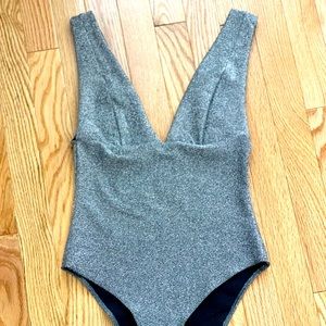 ZARA Silver bodysuit